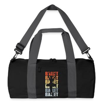Vintage Ballet - Sac de sport recyclé - noir/gris graphite - Devant