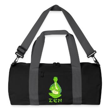 Yogi Schildkröte - Recycelte Duffel Bag - Schwarz/Graphitgrau - Vorne