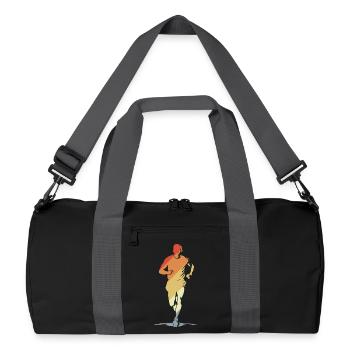 Läufer Vintage-Look - Recycelte Duffel Bag - Schwarz/Graphitgrau - Vorne