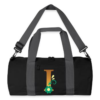 I - Recycelte Duffel Bag - Schwarz/Graphitgrau - Vorne