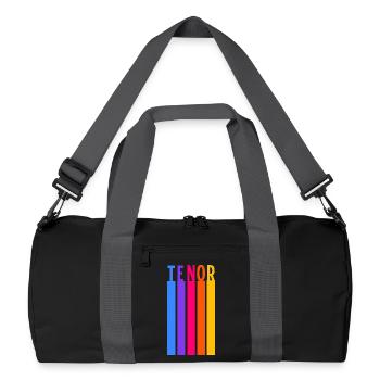 Choir Tenor Voice Retro Stripes - Recycled Duffel Bag - black/graphite grey - Front