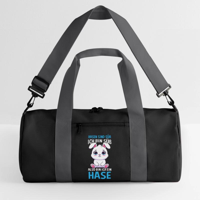 Hasen Sind Süß Ich Bin Süß Also Bin Ich Ein Hase Recycelte Duffel Bag