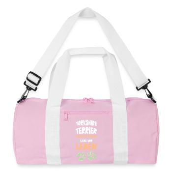 Yorkshire Terrier Liebe Und Leben - Recycelte Duffel Bag - Rosa/Weiß - Vorne