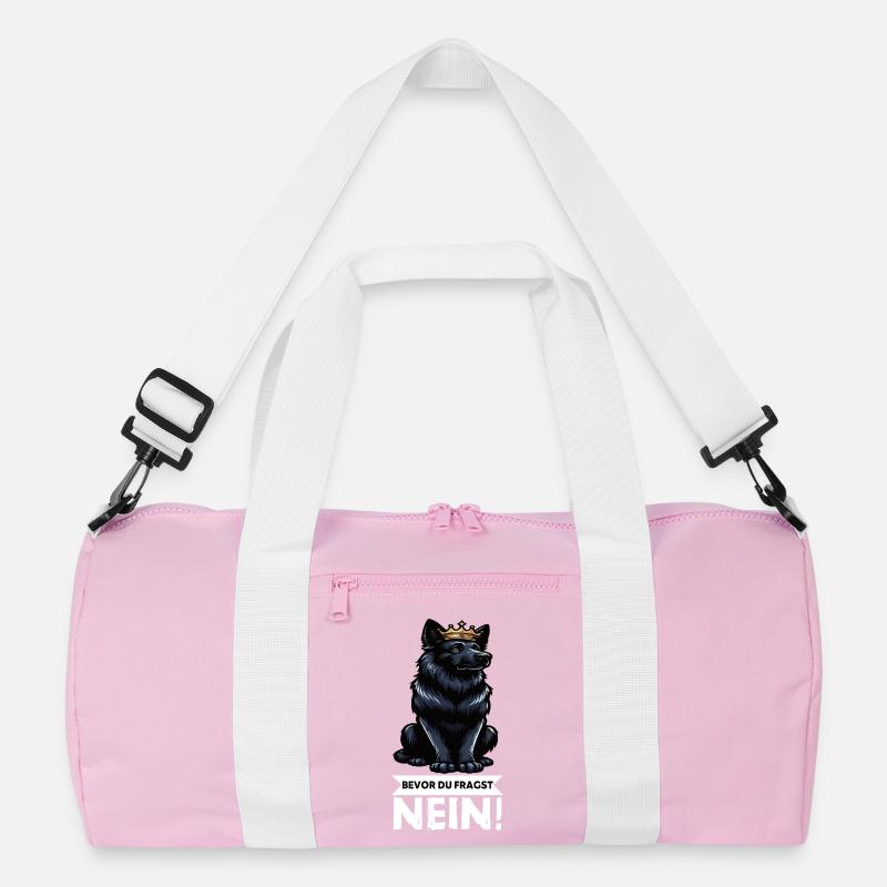 Before you ask Black Shepherd Shepherd Dogs Recycled Duffel Bag