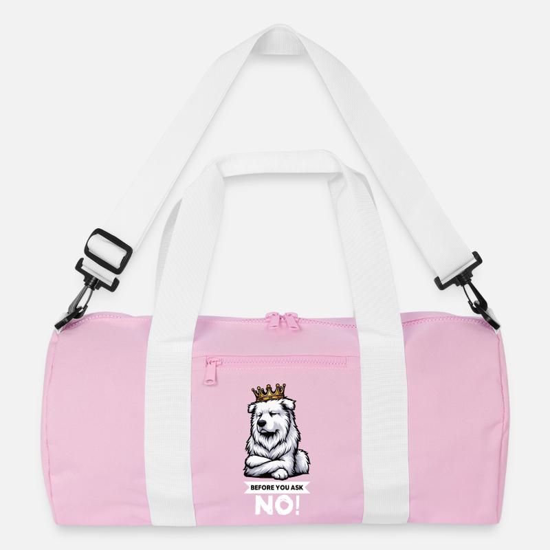 Before You Ask Weißer Schäferhund Schäferhund  Recycelte Duffel Bag