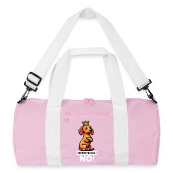 Avant de demander teckel propriétaire teckel teckel propriétaire teckel - Sac de sport recyclé - rose/blanc - Devant