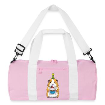 Meerschweinchen Geburtstag Cupcake - Recycelte Duffel Bag - Rosa/Weiß - Vorne
