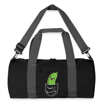 Cornichon concombre et concombre - Sac de sport recyclé - noir/gris graphite - Devant