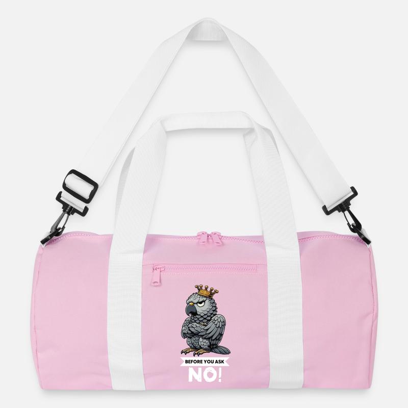 Before You Ask Graupapagei Papagei Papageienhalter Recycelte Duffel Bag