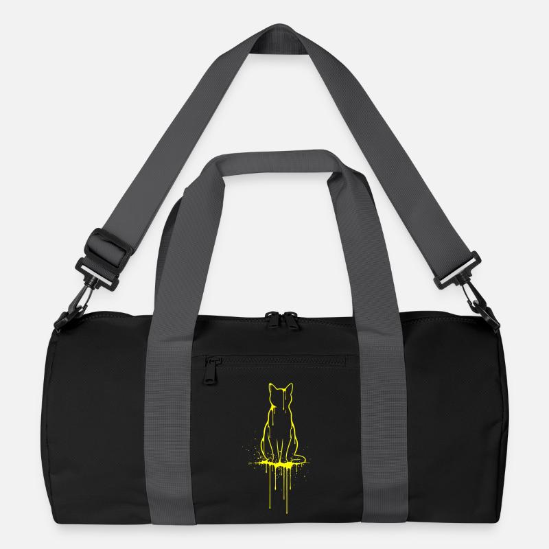 Katzen Silhouette Gold Optik  Recycelte Duffel Bag