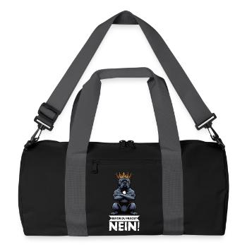 Bevor Du Fragst Cane Corso Cane Corsos Corsohalter - Recycelte Duffel Bag - Schwarz/Graphitgrau - Vorne