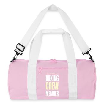 Boxing Crew - Recycelte Duffel Bag - Rosa/Weiß - Vorne
