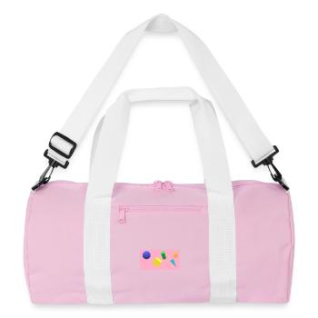 Composition de forme géométrique vibrante - Sac de sport recyclé - rose/blanc - Devant