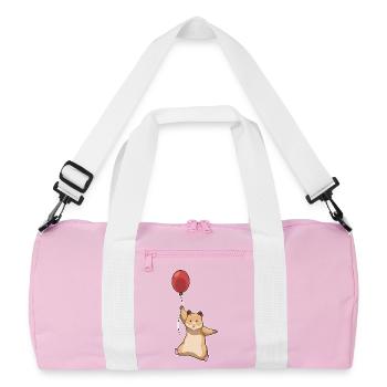 Hamster Luftballon - Recycelte Duffel Bag - Rosa/Weiß - Vorne