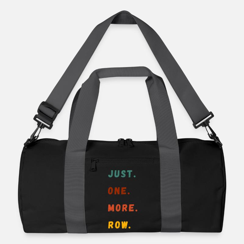 Just One More Row – Bunte Blockschrift Recycelte Duffel Bag
