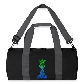 Pièces d’échecs Jeu d’échecs Joueur d’échecs - Sac de sport recyclé - noir/gris graphite - Devant