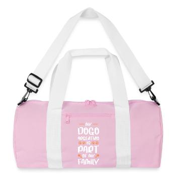 Mon chien est un membre de la famille - Sac de sport recyclé - rose/blanc - Devant
