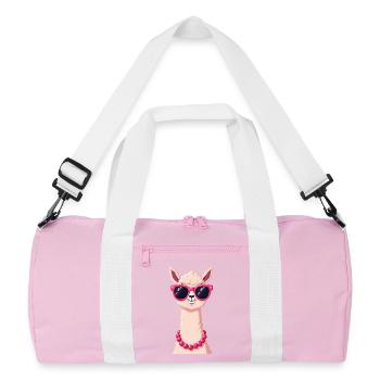 lama - Recycled Duffel Bag - pink/white - Front