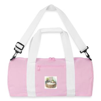 Scène élégante de l’heure du bain Frogsome - Sac de sport recyclé - rose/blanc - Devant
