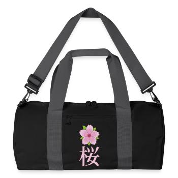 Cherry blossom manga - Recycled Duffel Bag - black/graphite grey - Front
