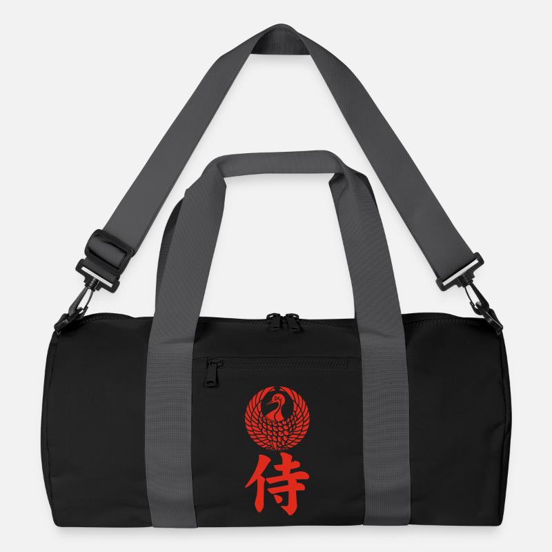Samurai-Emblem des Mori-Clans (rot) Recycelte Duffel Bag