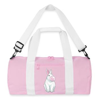 Gomme à mâcher de lapin - Sac de sport recyclé - rose/blanc - Devant
