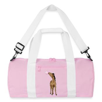 Gomme à mâcher de cheval - Sac de sport recyclé - rose/blanc - Devant