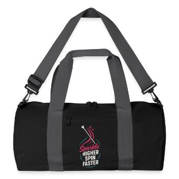 Baton Twirler Majorette Captain Squad Club - Recycled Duffel Bag - black/graphite grey - Front