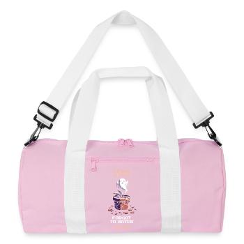 Mort permanente | L’oubli des plantes | Dicton du joueur - Sac de sport recyclé - rose/blanc - Devant