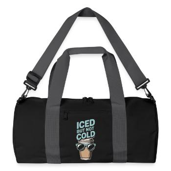 Café glacé mais pas froid Humour Barista - Sac de sport recyclé - noir/gris graphite - Devant