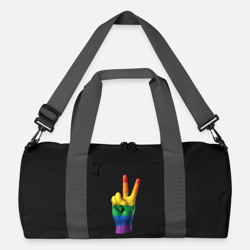 PRIDE PEACE HAND – Frieden & Liebe Recycelte Duffel Bag