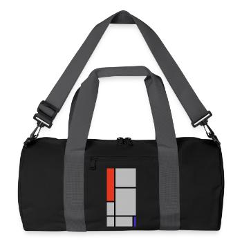 Blocs géométriques abstraits - Sac de sport recyclé - noir/gris graphite - Devant