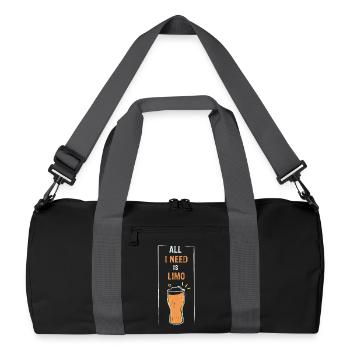 ALL I NEED IS LIMO - Recycled Duffel Bag - black/graphite grey - Front