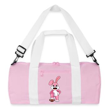 Lapin Football Américain Sports - Sac de sport recyclé - rose/blanc - Devant