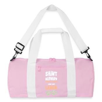 Saint Bernard Amour et Vie - Sac de sport recyclé - rose/blanc - Devant