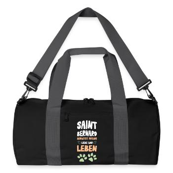 Saint Bernard Love and Life - Recycled Duffel Bag - black/graphite grey - Front