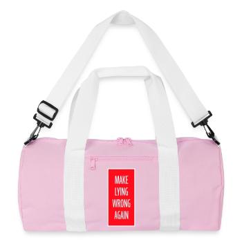 Déclaration politique pour mentir encore une fois - Sac de sport recyclé - rose/blanc - Devant