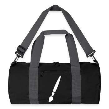 Pinceau, peinture, symbole artistique - Sac de sport recyclé - noir/gris graphite - Devant