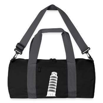 Pisa Tower Silhouette Monochrome - Recycled Duffel Bag - black/graphite grey - Front
