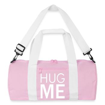 Hug Me (dark) - Recycled Duffel Bag - pink/white - Front