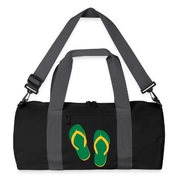 Summer Flip Flops – Beach & Holiday Vibes - Recycled Duffel Bag - black/graphite grey - Front