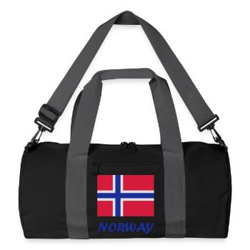 Norwegian flag - Recycled Duffel Bag - black/graphite grey - Front