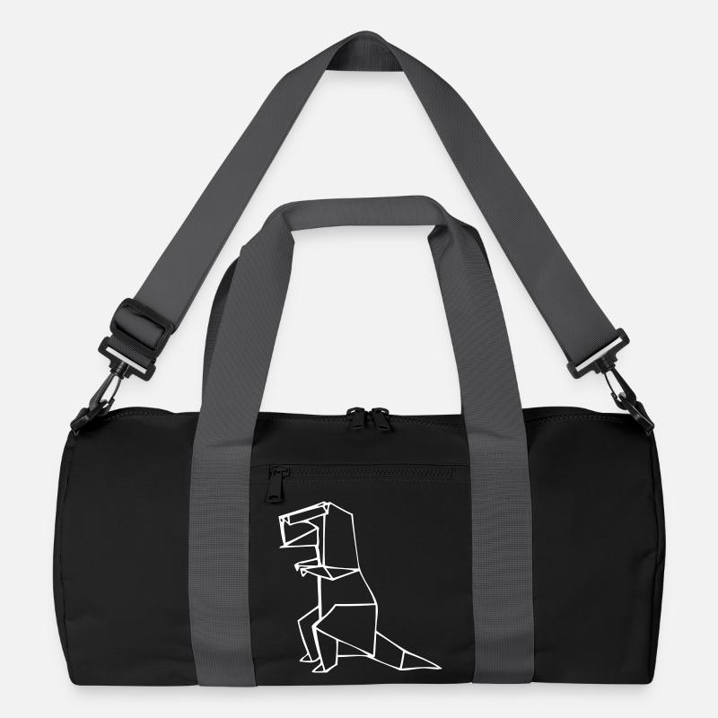Dino Rex - T-Rex - Origami - Recycelte Duffel Bag - Schwarz/Graphitgrau