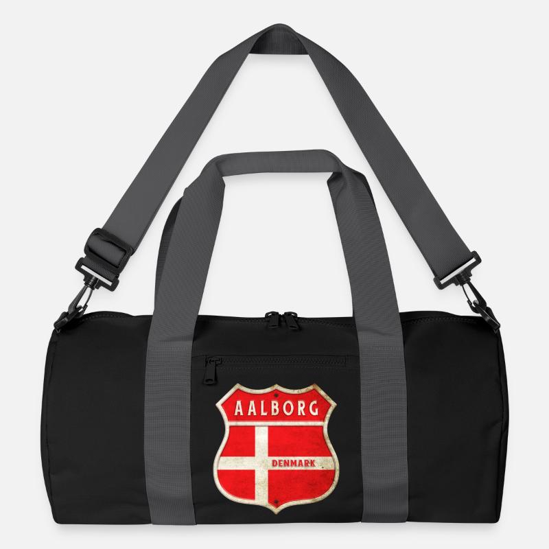 Aalborg Dänemark Wappen Flaggen Design Recycelte Duffel Bag