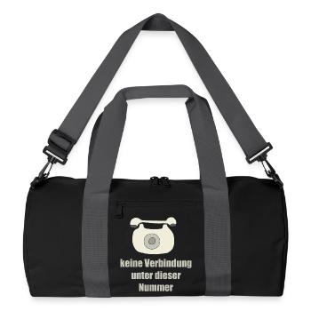 telefon - Recycelte Duffel Bag - Schwarz/Graphitgrau - Vorne