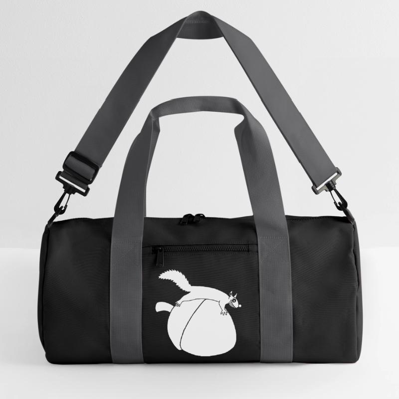 Das Eichhörnchen gegen die Eichel (weiß) Recycelte Duffel Bag