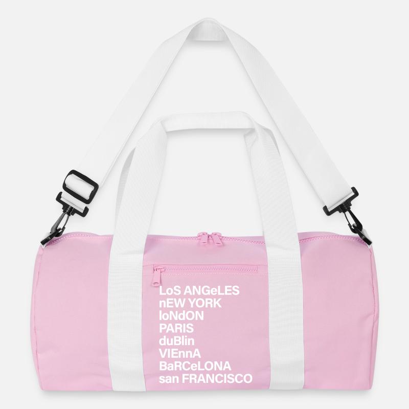 CITY NAMES BOLD white Recycelte Duffel Bag