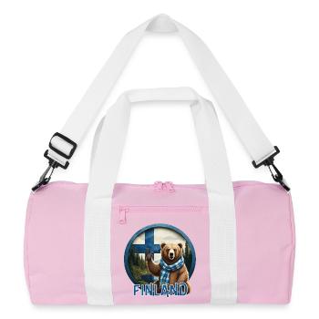 Finlande - Finlande - Suomi - Sac de sport recyclé - rose/blanc - Devant