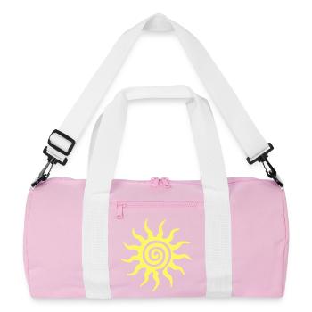 Soleil en spirale - Sac de sport recyclé - rose/blanc - Devant