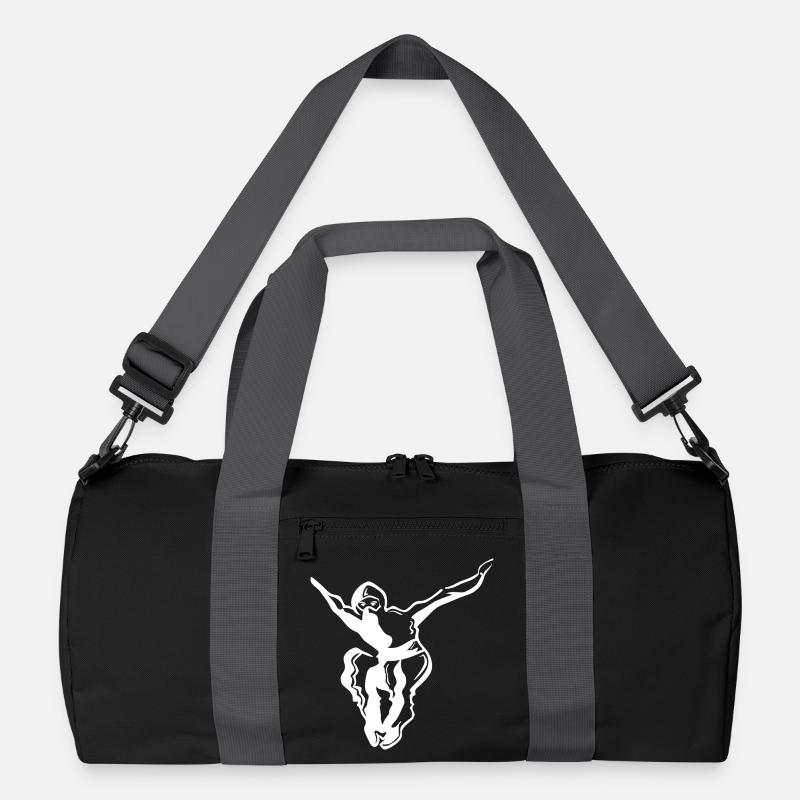 Ninja - white - Recycelte Duffel Bag - Schwarz/Graphitgrau